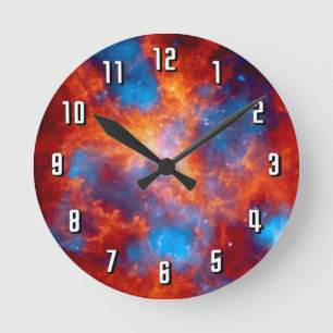 Horloge Ronde Nébuleuse de la Tarentule Photo infrarouge colorée