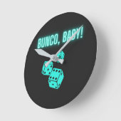 Horloge Ronde Neon Aqua Bunco Baby (Angle)