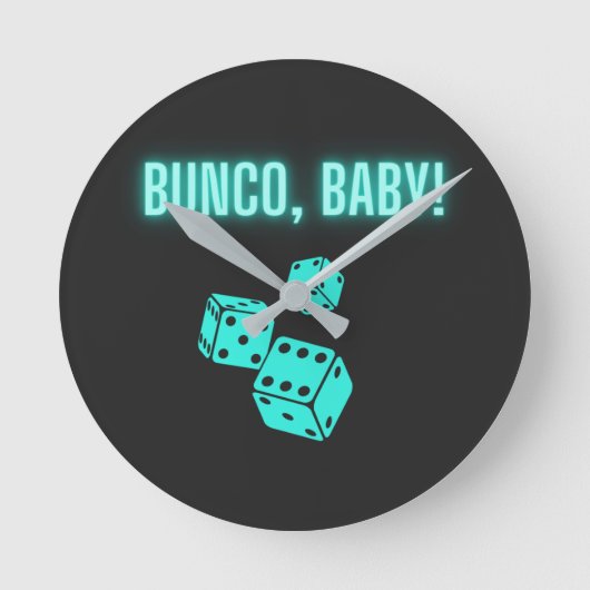 Horloge Ronde Neon Aqua Bunco Baby (Recto)