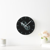 Horloge Ronde Neon Aqua Dice Pair (Maison)