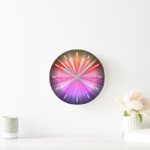 Horloge Ronde Néon Blue Purple Pink Red Yellow COOL (Maison)