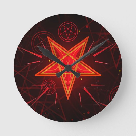Horloge Ronde néon démon (Recto)