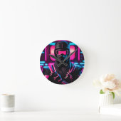 Horloge Ronde néon ninja (Maison)
