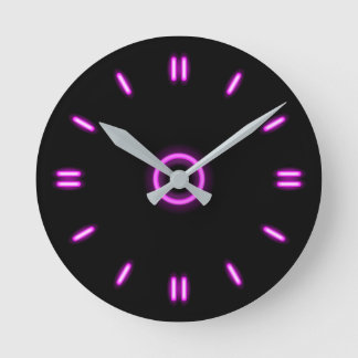 Horloge Ronde Neon rose