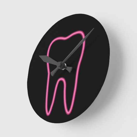 Horloge Ronde Neon tooth (Angle)