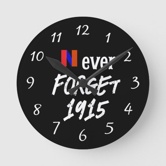 Horloge Ronde Never Forget 1915 Clock (Recto)