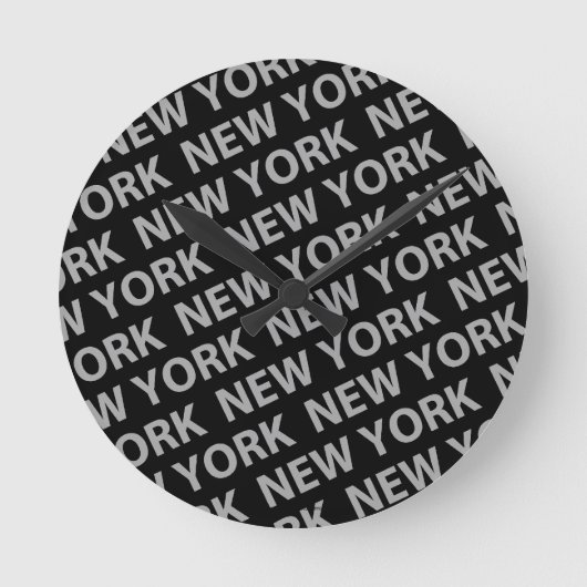 Horloge Ronde New York Motif Grey (Recto)