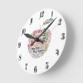 Horloge Ronde New York words cloud (Angle)
