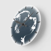 Horloge Ronde Newfoundland Pup Clock Dog Lover Wall Clock Decor (Angle)
