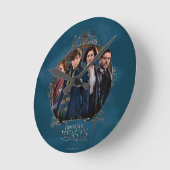 Horloge Ronde NEWT SCAMANDER™ et entreprise Art Nouveau Frame (Angle)