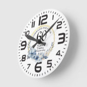 Horloge Ronde N'importe quel mariage (60) Élégant Anniversaire d (Angle)