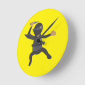 Horloge Ronde Ninja Drôle (Angle)