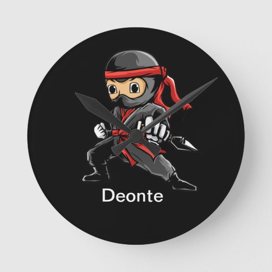 Horloge Ronde Ninja personnalisé (Recto)