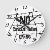 Horloge Ronde No Concentration Camps Clock (Recto)