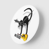 Horloge Ronde No Excuse Cat per keychain (Angle)