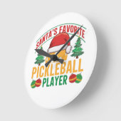 Horloge Ronde Noël de Pickball (Angle)