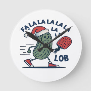 Horloge Ronde Noël de pickleball