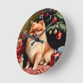 Horloge Ronde Noël Pomerien (Angle)