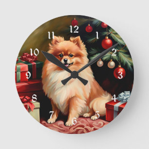 Horloge Ronde Noël Pomerien