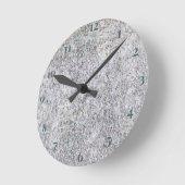 Horloge Ronde Noir de granit (Angle)