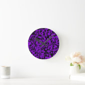 Horloge Ronde Noir et violet (Maison)