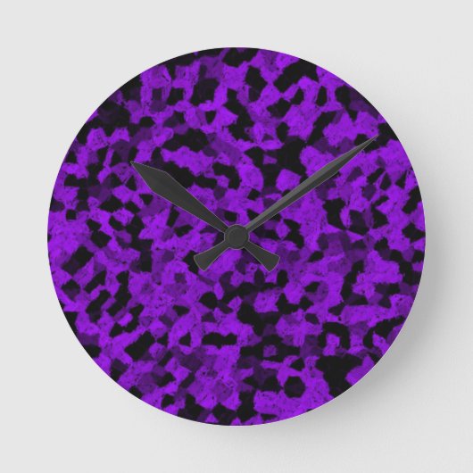 Horloge Ronde Noir et violet (Recto)