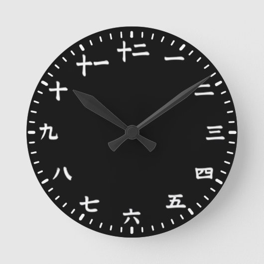 Horloge Ronde Noir japonais (Recto)
