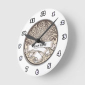 Horloge Ronde Nom de famille de Crimson (Angle)