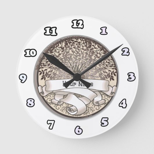 Horloge Ronde Nom de famille de Crimson (Recto)