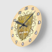 Horloge Ronde Nom de famille Lion (Angle)