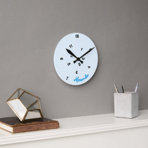 Horloge Ronde Nom de garçon drôle heures mélangées jolie chambre