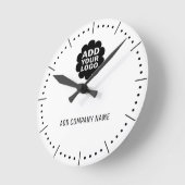 Horloge Ronde Nom Et Logo De L'Entreprise Promotionnels (Angle)