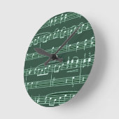 Horloge Ronde note musicale à motif (Angle)