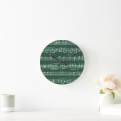 Horloge Ronde note musicale à motif (Maison)