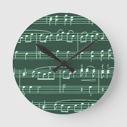 Horloge Ronde note musicale à motif (Recto)