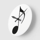 Horloge Ronde note musicale noire (Angle)