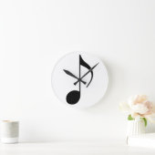 Horloge Ronde note musicale noire (Maison)