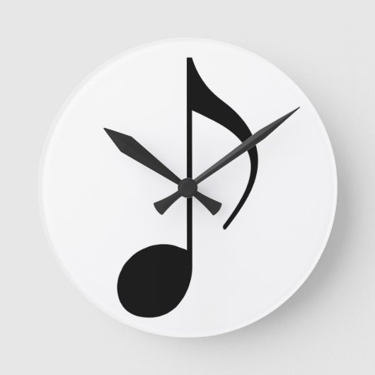 Horloge Ronde note musicale noire (Recto)