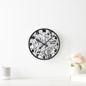 HORLOGE RONDE NOTES MUSIC (Maison)