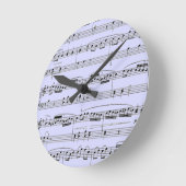 Horloge Ronde notes musicales (Angle)
