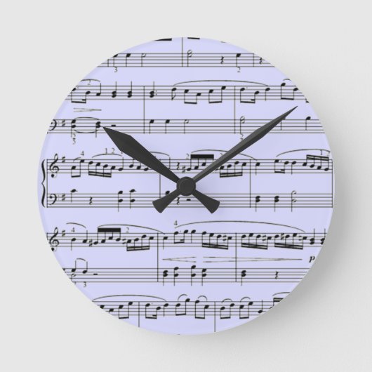 Horloge Ronde notes musicales (Recto)