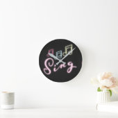 Horloge Ronde Notes musicales de Sing Neon (Maison)