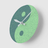 Horloge Ronde Notes musicales Yin Yang (Angle)