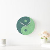 Horloge Ronde Notes musicales Yin Yang (Maison)