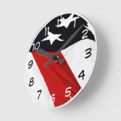 Horloge Ronde Notre drapeau (Angle)