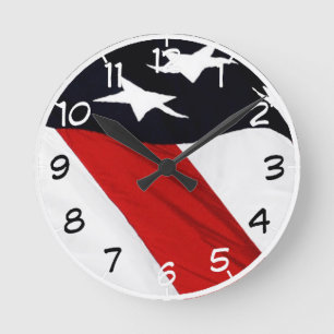 Horloge Ronde Notre drapeau