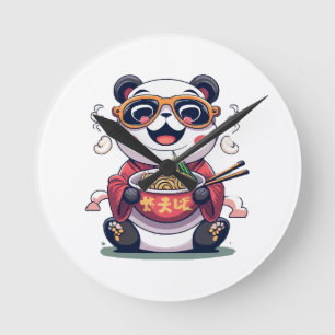 Horloge Ronde Nouilles de Panda