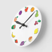 Horloge Ronde Nourriture pour Thought_Totally fruité (Angle)