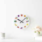 Horloge Ronde Nourriture pour Thought_Totally fruité (Maison)