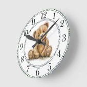 Horloge Ronde Nourriture simple d'ours en peluche (Angle)